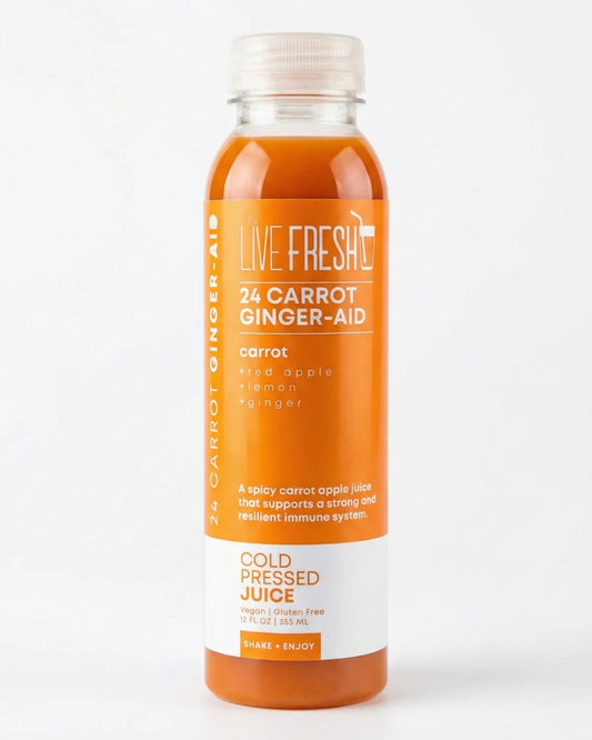 Live Fresh 24 Carrot Ginger Aid - 12oz